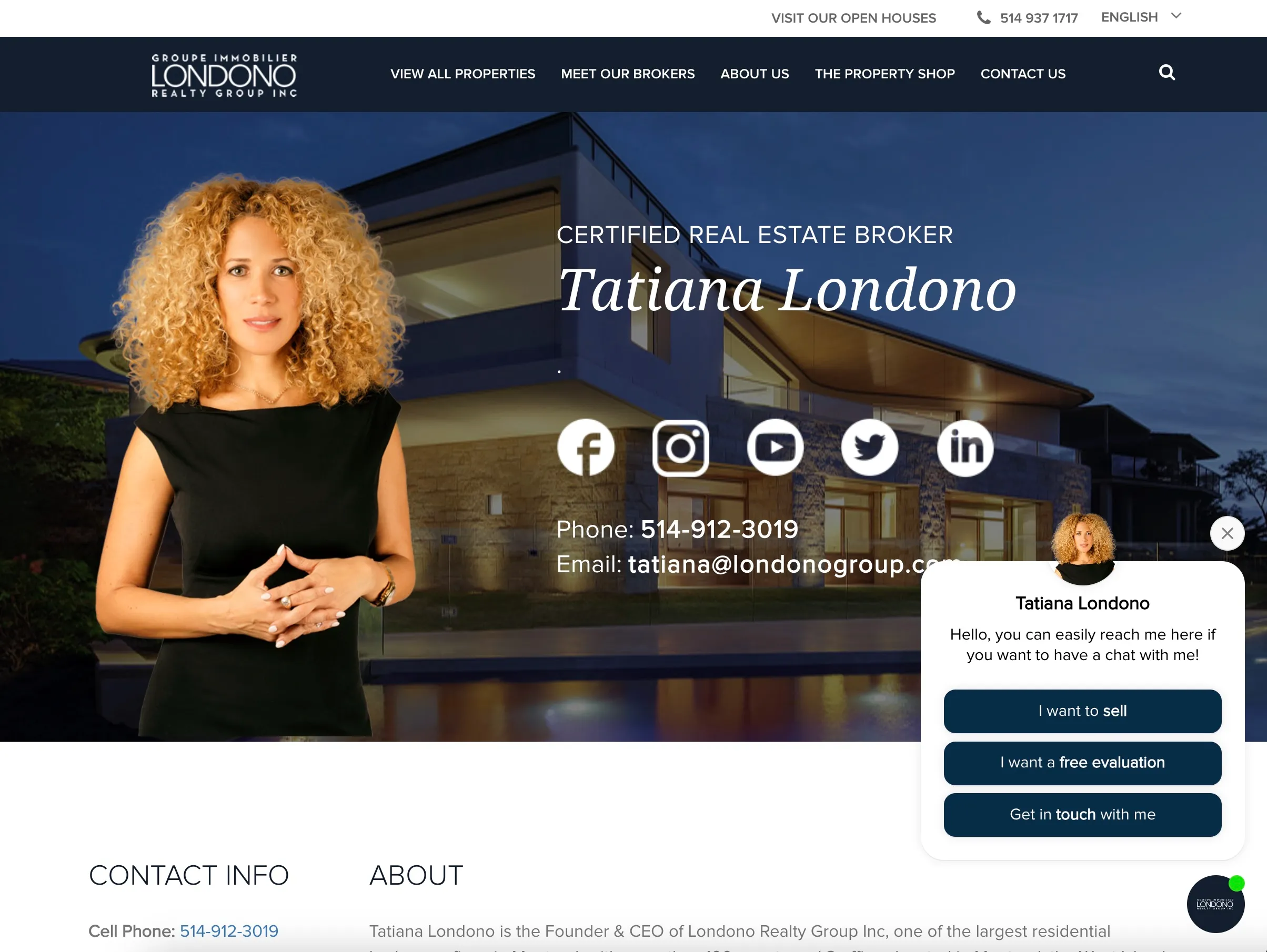 Londono Group Agent Profile Page