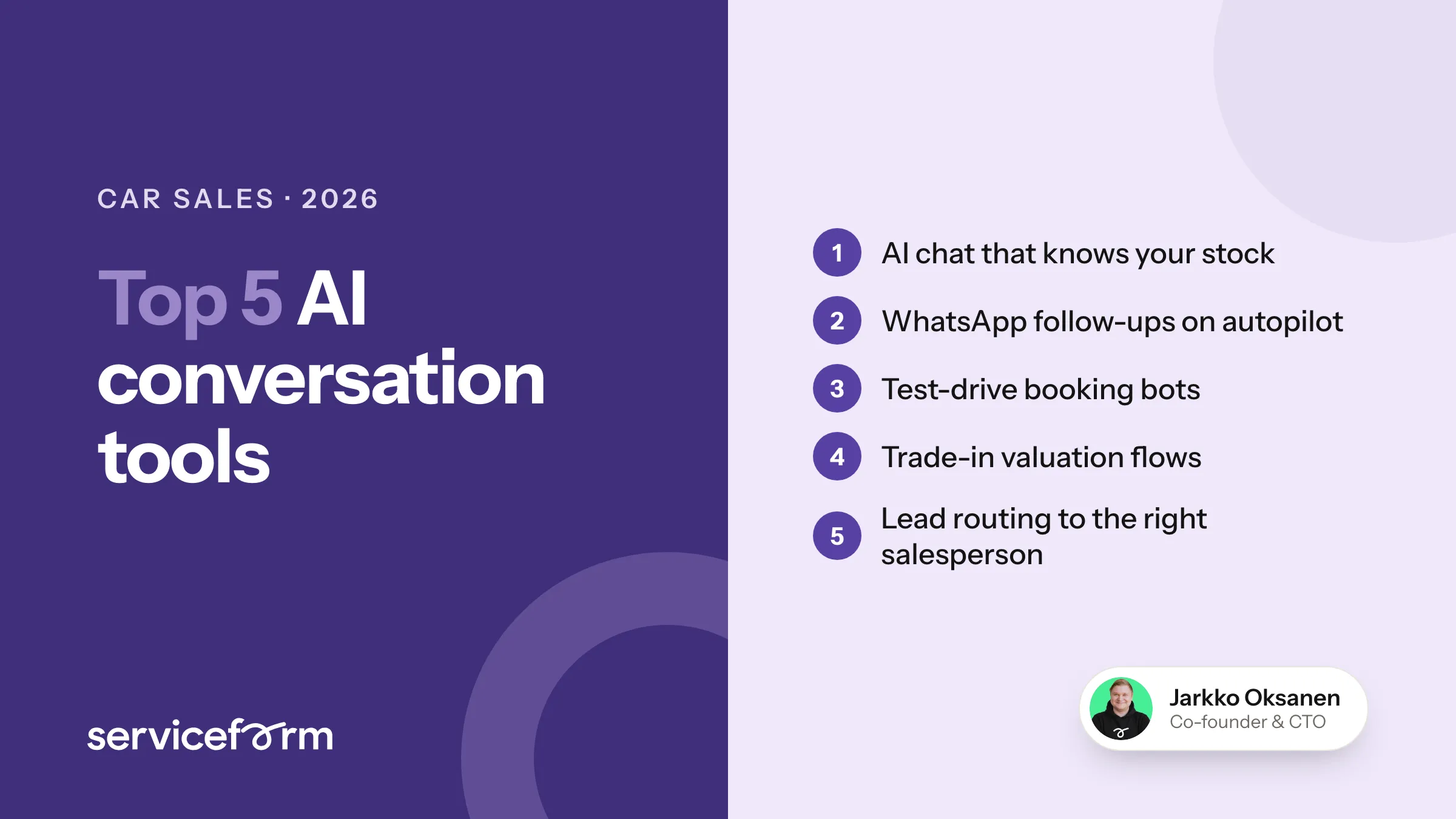 Top 5 AI Conversation Tools for the Automotive Industry (Car Sales, 2026)