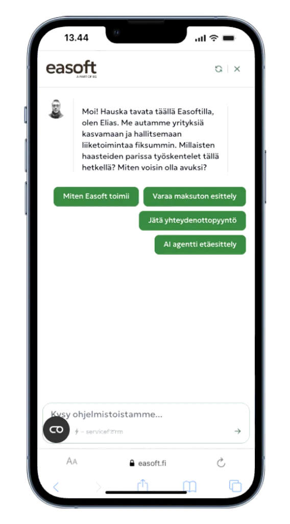 Easoft Link using Serviceform