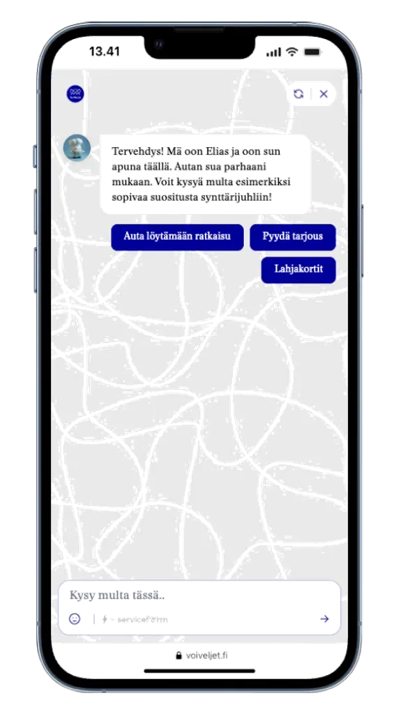 Voiveljet using Serviceform