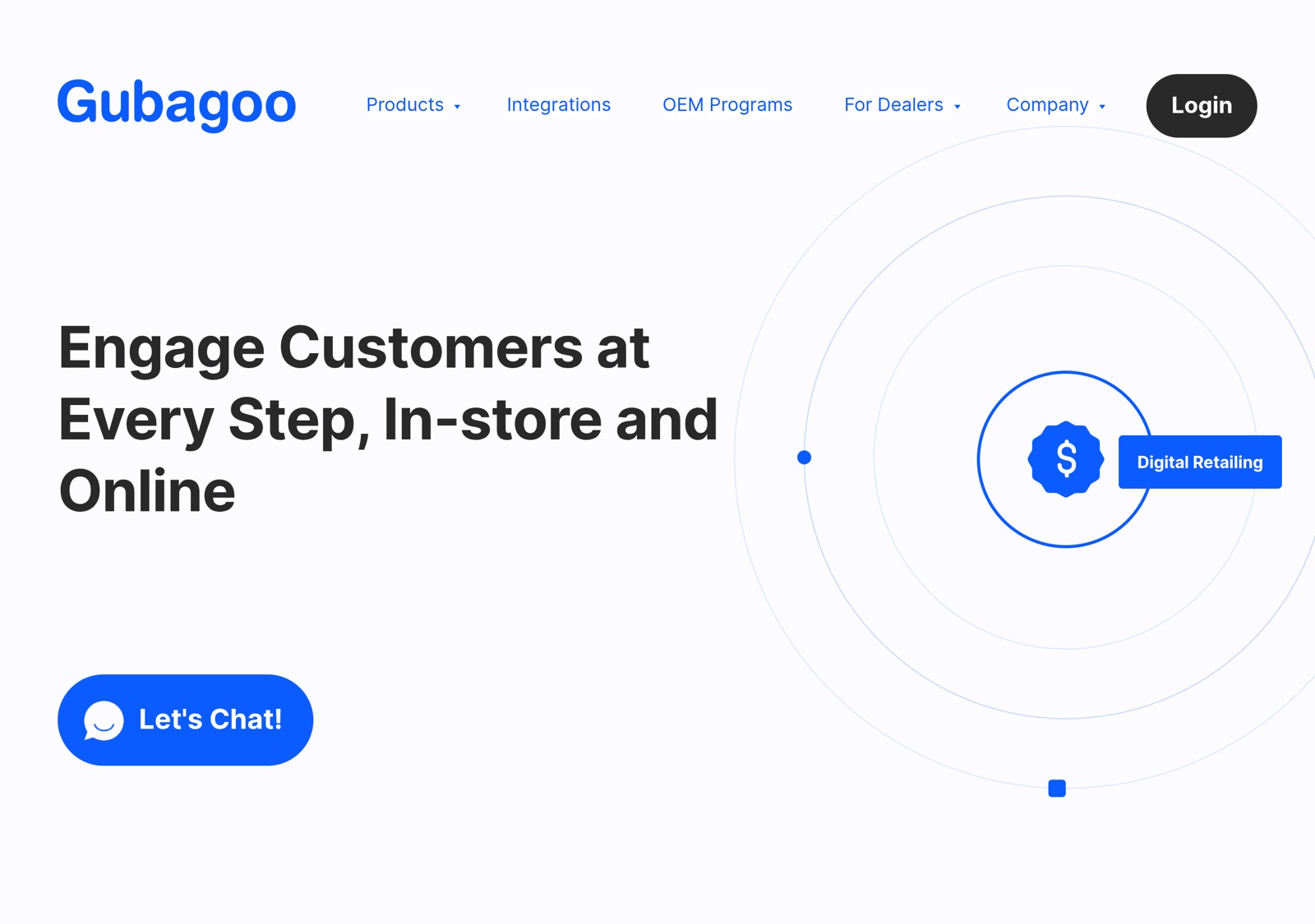 Gubagoo homepage, captured June 2026